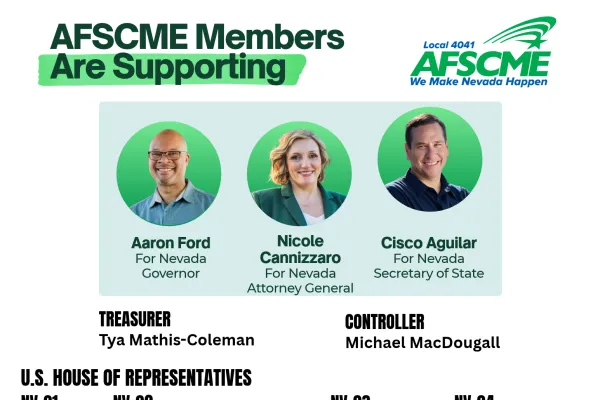 AFSCME Nevada Endorsement Graphic