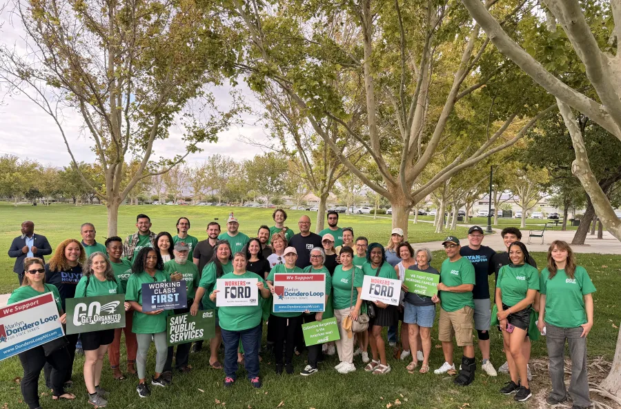 AFSCME members with Aaron Ford